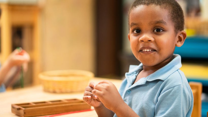 A child playing indoors